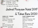 Jadwal Misa Natal 2019 dan Tahun Baru 2020 di Gereja St.Yoseph – Jakarta Timur